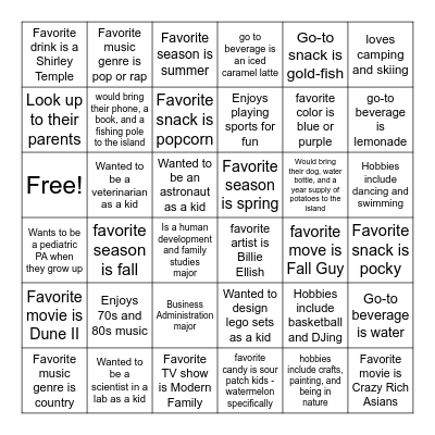 Do you know your RLP Team? Bingo Card