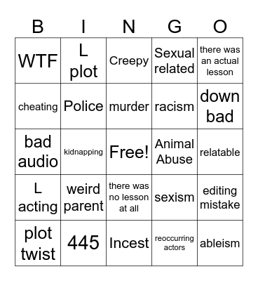 tmrws teachings Bingo Card