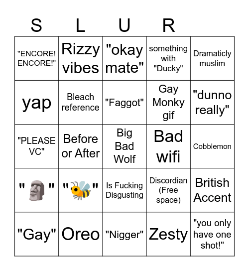 Awesome! Bingo Card