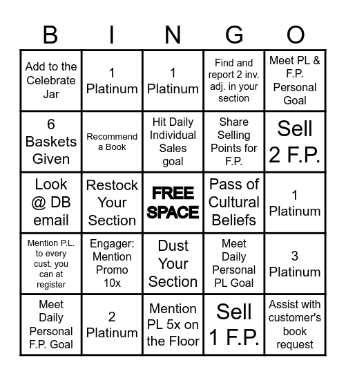 BOOKSTORE               NAME: Bingo Card