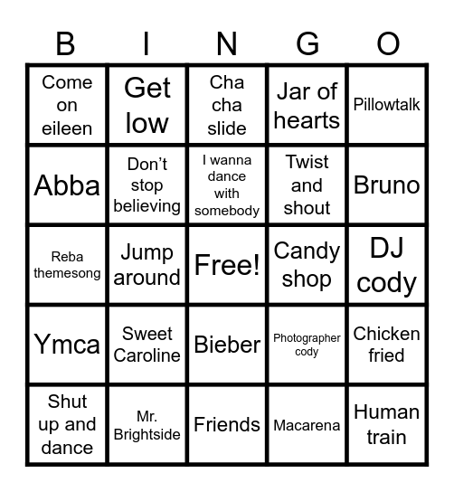 Reba Vils Bingo Card