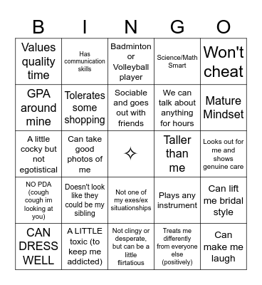 Is he the one for you,,, Nia? Bingo Card