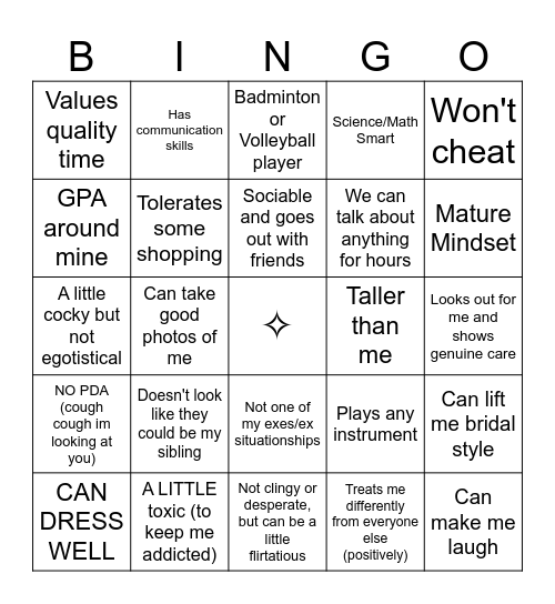 Is he the one for you,,, Nia? Bingo Card