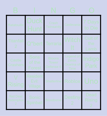 Ghosty's / Smiley's DJ Bingo Card