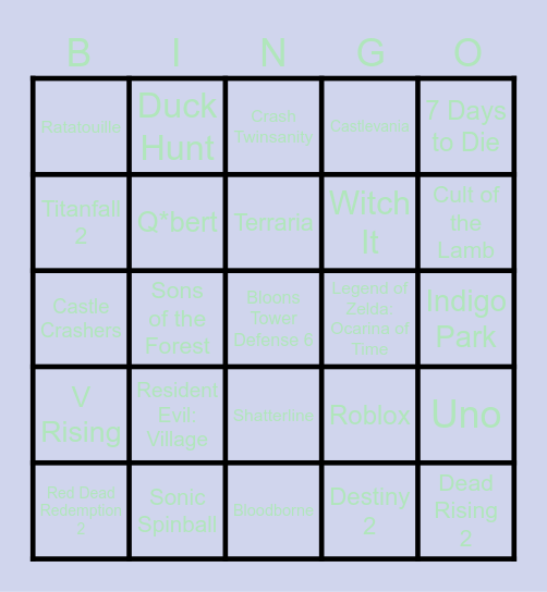 Ghosty's / Smiley's DJ Bingo Card