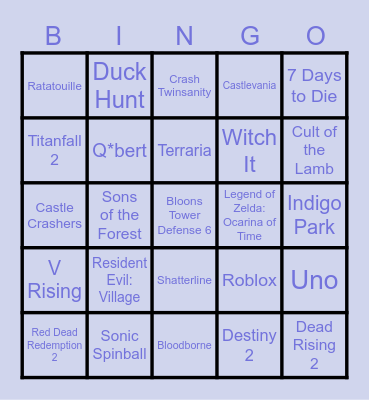 Ghosty's / Smiley's DJ Bingo Card