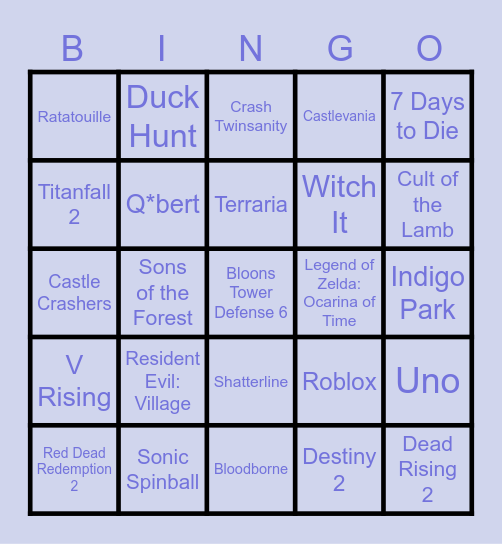 Ghosty's / Smiley's DJ Bingo Card