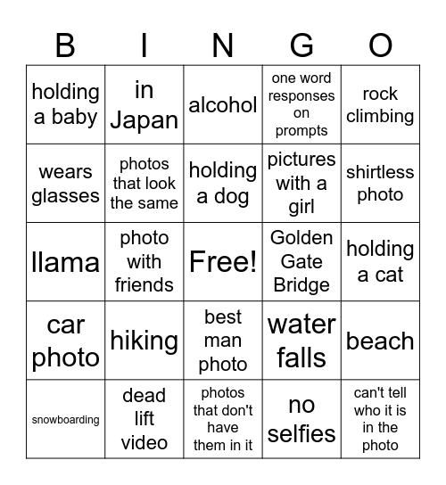 dummies Bingo Card