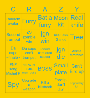 Item asylum Bingo Card