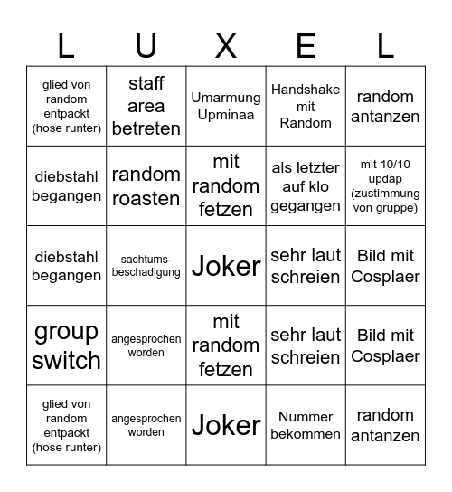 KAIZOKU Bingo Card
