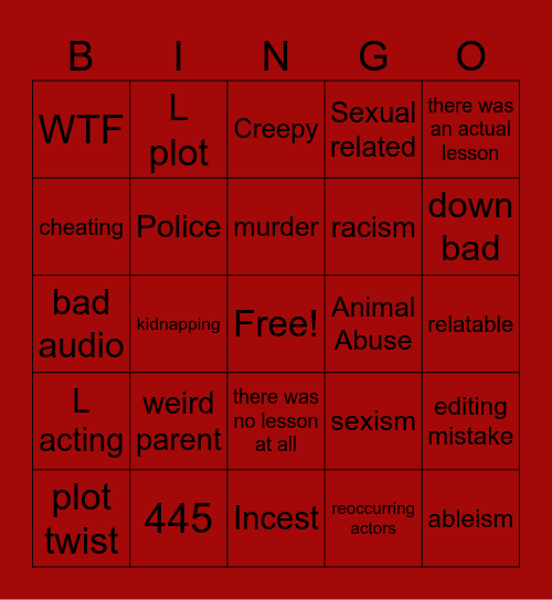 tmrws teachings Bingo Card