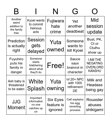 Mr. Sud's Heian Era Bingo Card