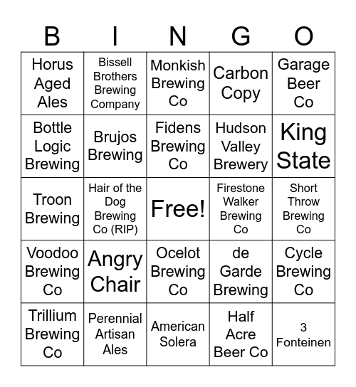 Forever Bingo! Bingo Card