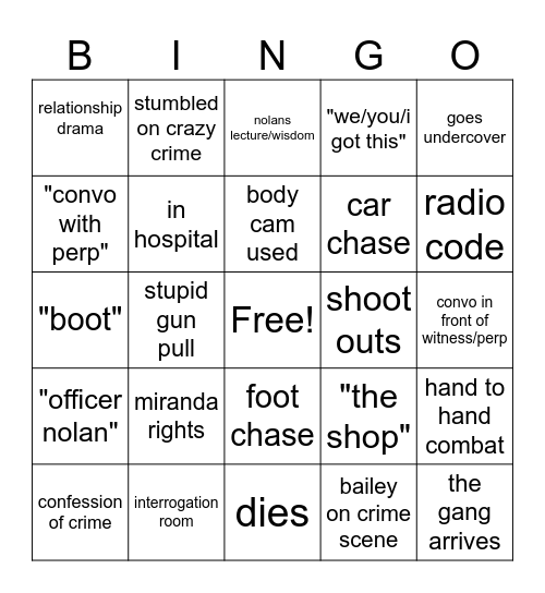 rookie bingo Card