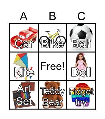 Toys Bingo Card