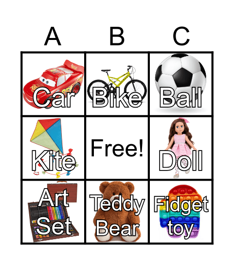 Toys Bingo Card