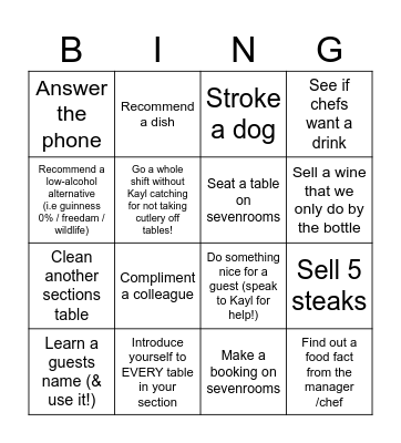 Saturday Bingo! Bingo Card