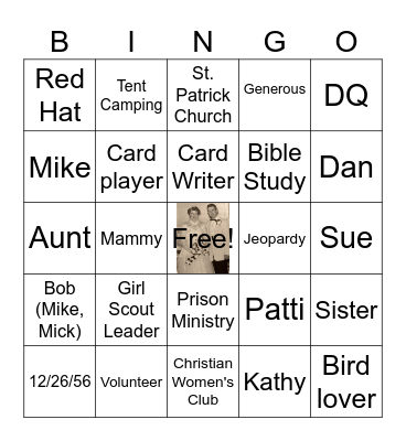 Jeanine Reinhardt Bingo Card