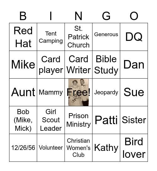 Jeanine Reinhardt Bingo Card