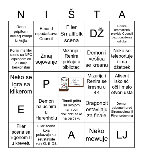 HOTD BINGO Card