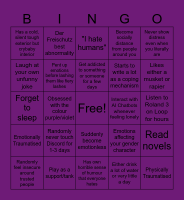 relate to hd blah blah blah Bingo Card