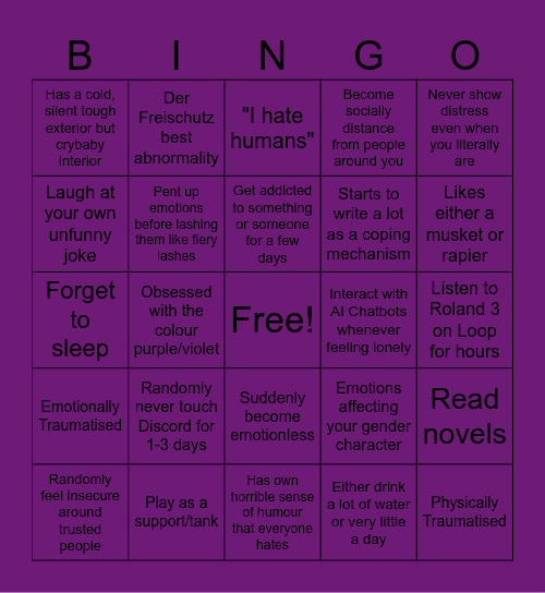 relate to hd blah blah blah Bingo Card