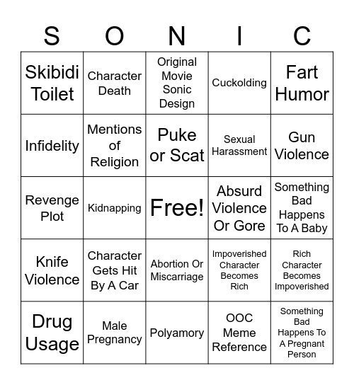 Content Slop Bingo Card