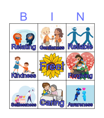 Kindness & Empathy Bingo Card