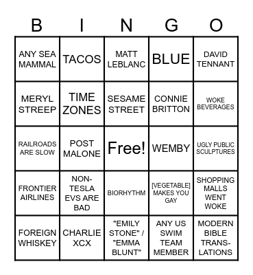 REPUBLICAN TARGET BINGO 2024 Bingo Card