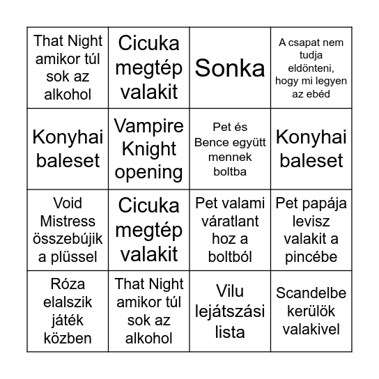 Béb Kécske Bingo Kártyája Bingo Card