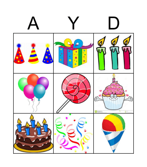 Aydin's Bingo Card