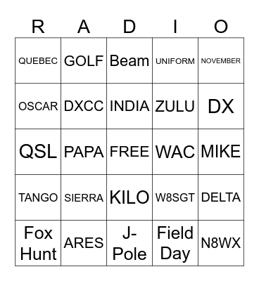 APPLE CITY AMATEUR RADIO CLUB Bingo Card