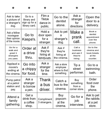 "I will not accept a live I do not deserve!" Bingo Card