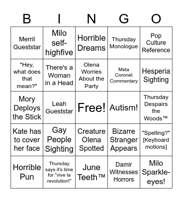 Birchingo Bingo Card