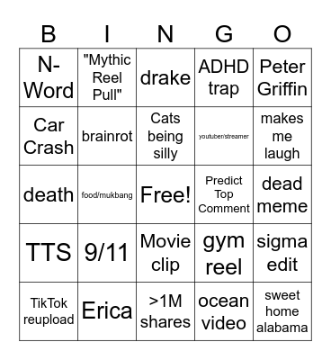 IG Reels Bingo Card