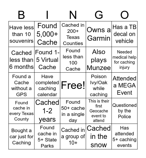 2016 Meet & Greet -  GC6K36J Bingo Card