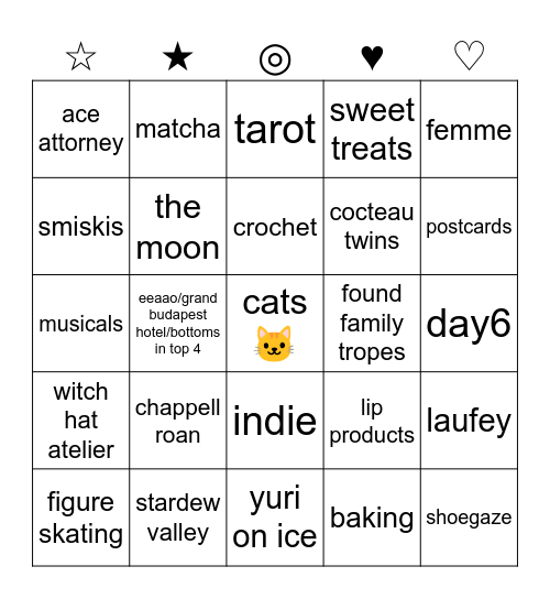 cas bingo Card