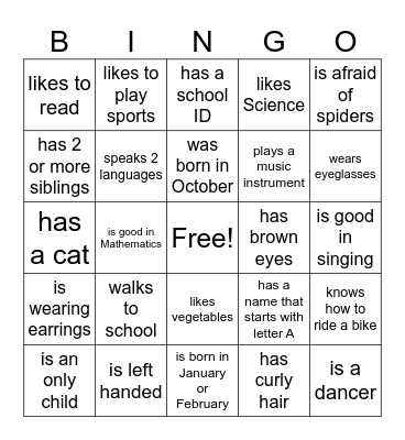 FIND SOMEONE WHO Bingo Card