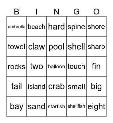EW2 U10 Bingo Card