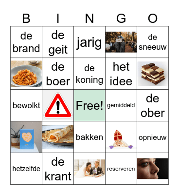 BINGOKAART Thema 2 A2 Bingo Card