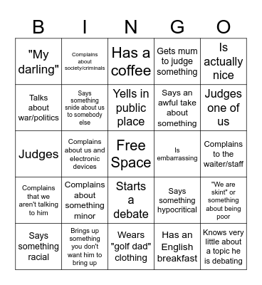 Bozo Bingo Card