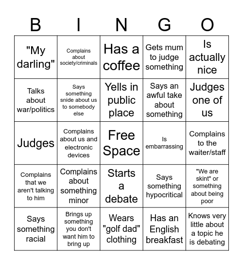 Bozo Bingo Card