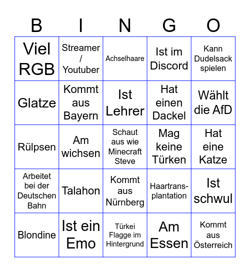 OME TV Bingo Card