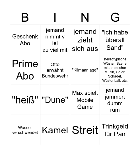 Nerd In The Dirt Bingo Card