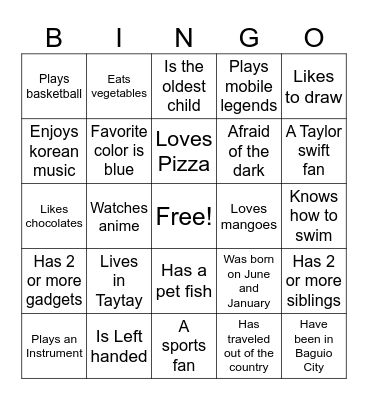 5-Dewdrops Bingo Card