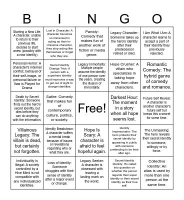 Capstone Bingo Card