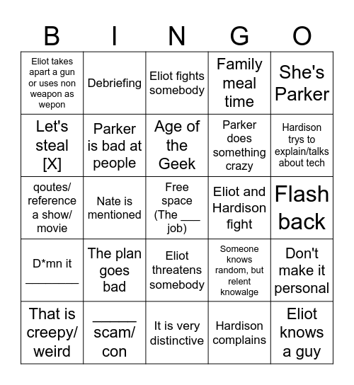 Levarge Bingo Card