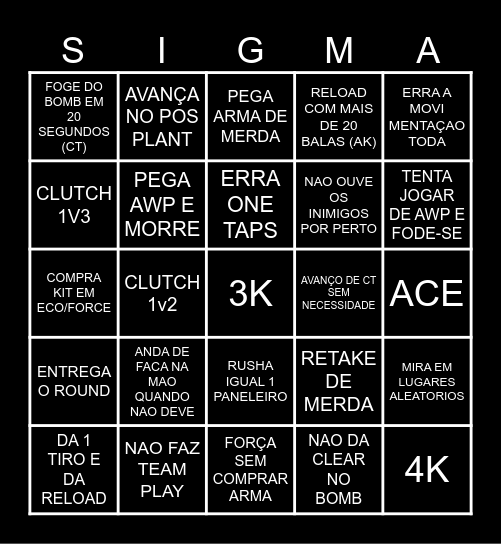 RODOLFO BINGO Card