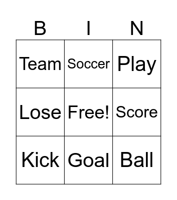 Football Bingo Card