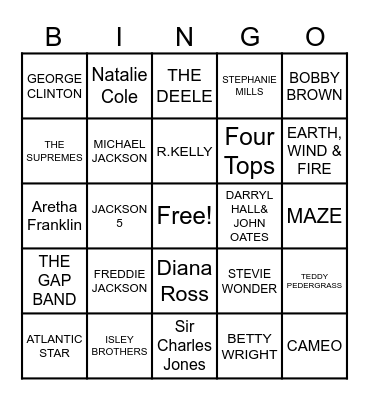 OLD SCHOOL Bingo Card